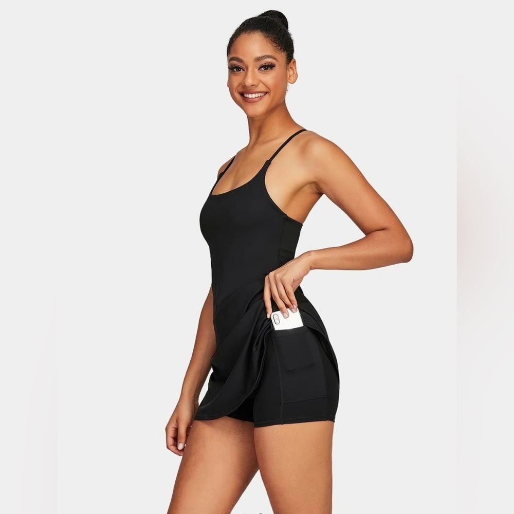 Halara Criss Cross Spaghetti Strap Fit and Flare Dress